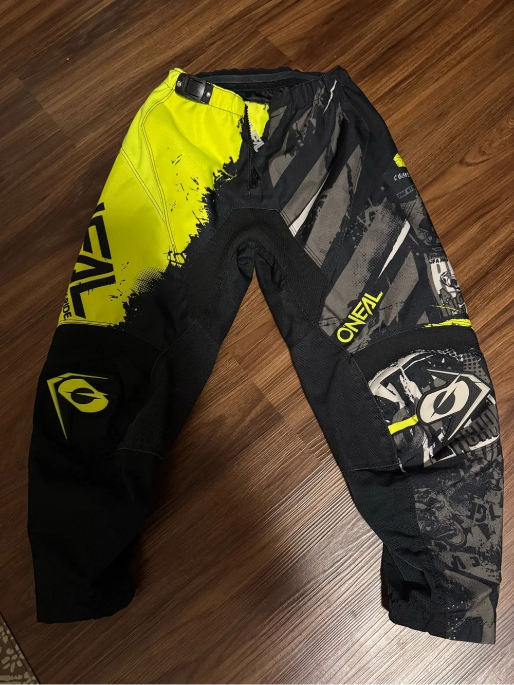 Kids' O’Neal Black & Yellow Motocross Pants and matching shirt